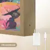 Golvende heuvels - Abstracte planten - Dromerig Light Box met batterij (Wandlamp) middel -USP_websiteoplaadbaarNL