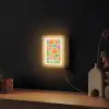 Illustratie - Bloemen - Quote - Kleurrijk Light Box met kabel (Wandlamp) klein -sfeer1