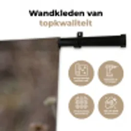 Zonnehoed - Droogbloemen - Geel - Warm Wandkleed katoen middel -sfeer2