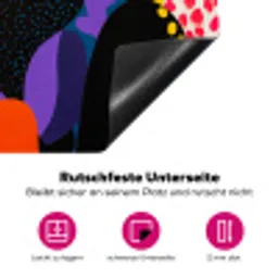 Bloemen - Bladeren - Abstract - Rood Inductie beschermer vinyl 3mm klein -zzzzzzz-lf-onderkant