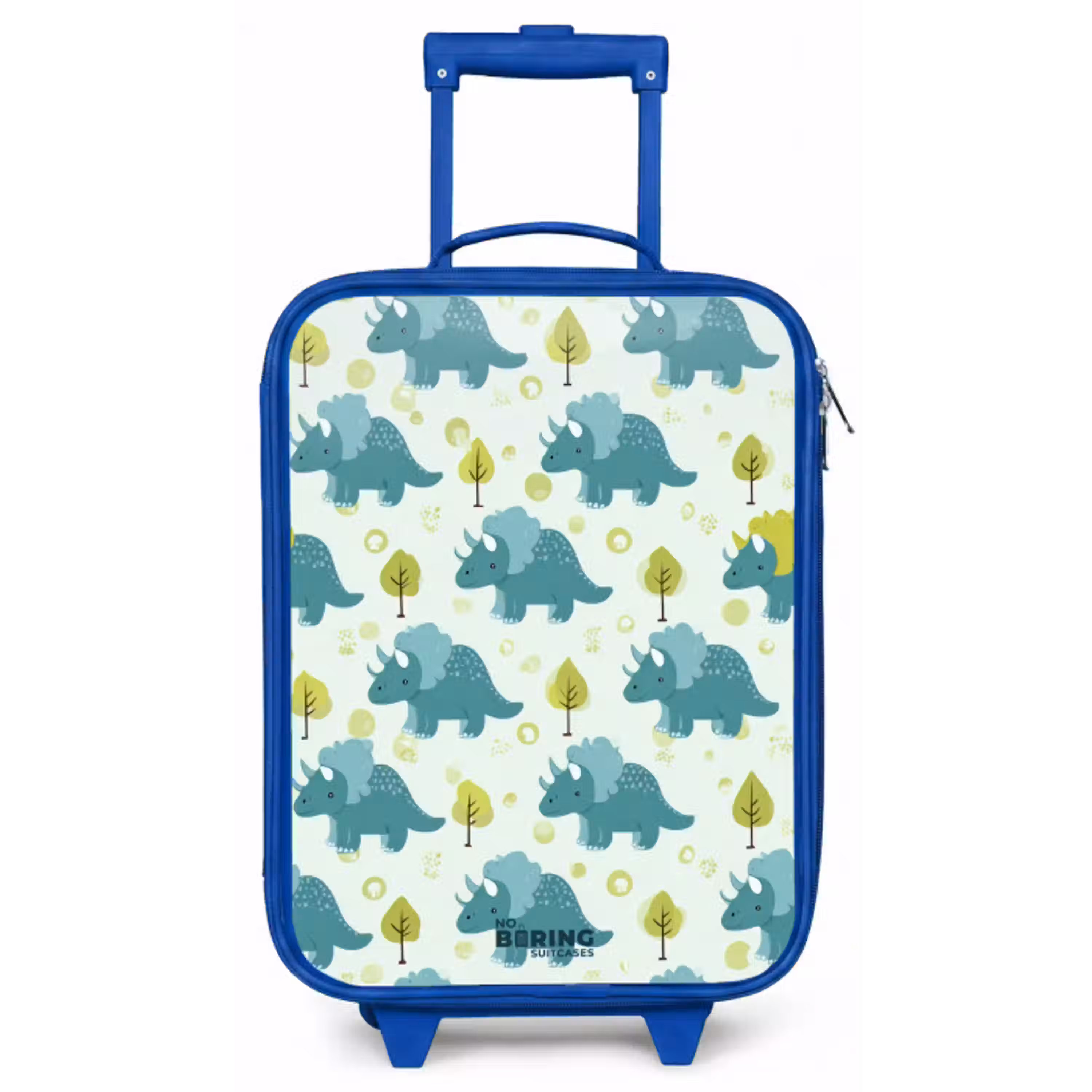 Triceratopsen tussen boompjes Kinderkoffer - Blauw klein -zz3dotto