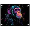 Aap - Verf - Neon - Kleur tuinposter los doek klein -3d