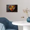 Houten - Hart - Kleurrijke - Specerijen poster papier klein -sfeer3