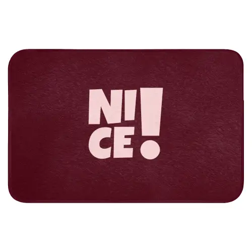 Nice - Uitroepteken - Rood Badmat klein -3d