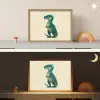 Dinosaurus - Turquoise - Stekels Light Box met batterij (Wandlamp kind) middel -sfeer3_kind