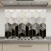 Goud - Hexagon - Chic - Patronen - Luxe keuken achterwand spatscherm klein -3d_website