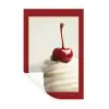 Cupcake - Kers - Rood Muursticker klein -3d