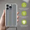 Verticale strepen - Blauw - Crème Hoesje iPhone 16 Pro Max met koord klein 804 -sfeer2_NL