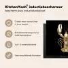 Kreeft - Goud - Textuur - Zwart Inductie beschermer vinyl 3mm middel -sfeer2