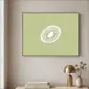 Kiwi - Lijntekening - Minimalistisch - Groen Textielframe - compleet frame klein -sfeer2