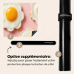 Eieren - Bloem - Roze Inductie beschermer vinyl 3mm middel -zzzzzzz-induclip_FR