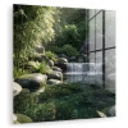 Beek - Waterval - Natuur - Groen plexiglas 5mm klein -zzzproduct_nieuw