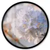 Bloemen - Lichtblauw - Wazig - Trosje Fotolijst rond zonder passe partout klein -3d