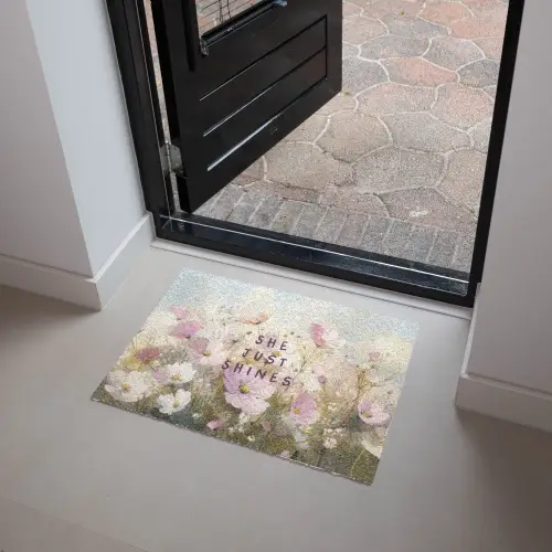 Quote - Bloemen - Schilderachtig Deurmat klein -sfeer5