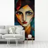 Portret - Abstract - Vormen fotobehang vinyl groot -woonkamer