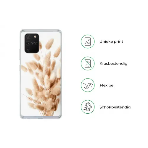 Pampasgras - Pluim - Wit - Beige Telefoonhoesje Samsung Galaxy S10 Lite klein -specsS10Lite