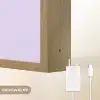 Pinguïn - Paars - Minimalistisch - Blosjes Light Box met batterij (Wandlamp kind) middel -USP_websiteoplaadbaarNL