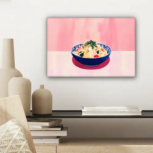Rijst - Illustratie - Kom - Groente canvas 2cm klein -sfeer6