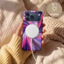 Abstract - Swirl - Futuristic - Neon Toughcase MagSafe Apple iPhone 17 Pro Max klein -USP_MagsafeV