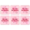 No rain no flowers - Bloem - Roze onderzetter kurk middel -zkaufland3dotto