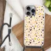 Terrazzo -  Patroon - Geel - Hoesje iPhone 16 Pro Max met koord klein 804 -sfeer4
