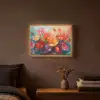 Bloemen - Kleurrijk - Verf - Abstract - Kunst Light Box met batterij (Wandlamp) middel -sfeer4