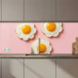 Eieren - Bloem - Roze keuken achterwand 2 middel zz_3dshopping