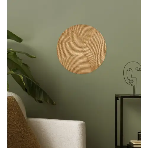 Structuur - Natuur - Kunst - Rotan Wandcirkel behangsticker klein -sfeer2