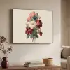 Boeket - Warme tinten - Elegant Textielframe zwart klein -sfeer3