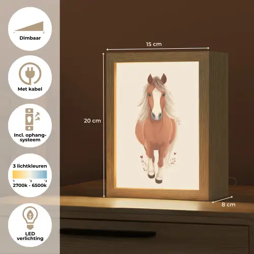 Paard - Galop - Bruin Light Box met kabel klein -USP_NL