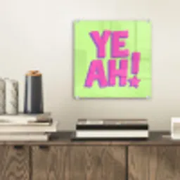 Groen - Neon - Quote plexiglas 5mm klein -sfeer1