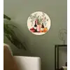 Wijnflessen - Takken - Sinaasappels Wandcirkel kunststof plaat 5mm dik klein -sfeer3