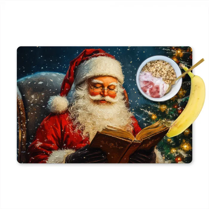 Kerstman - Kerst - Winter - Kerstboom Placemat vinyl groot -zzzproduct_Kitchenyeah-website