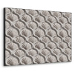 Zand - Schelpenvorm - Grijs Textielframe zwart klein 947 -3d