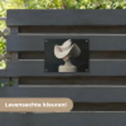 Vrouw - Golvende - Hoed tuinposter los doek klein -sfeer3