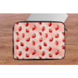 Aardbei - Patroon - Roze laptophoes neopreen klein 279 -tafel