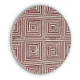 Geometrisch - Patroon - Rood Akoestische PET Vilt - Rond klein 838 -3d