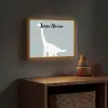 Dino - Brachiosaurus - Dinosaurus - Blauw Light Box met batterij (Wandlamp kind) middel -sfeer5_kind