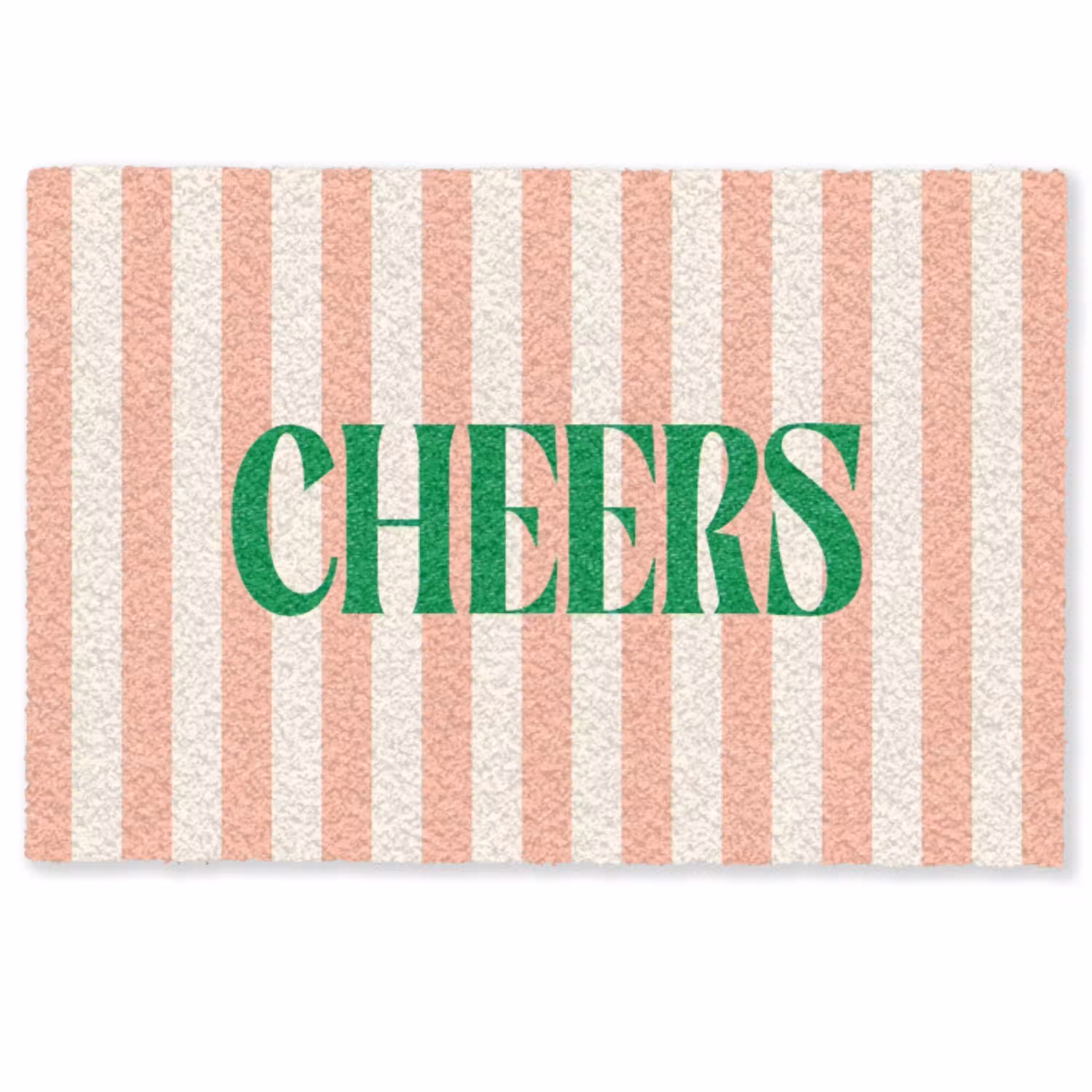 Zachtroze - Groen - Strepen - Cheers Deurmat klein -zkaufland3d