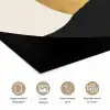Bergsilhouetten - Gouden cirkel - Beige poster papier klein -closeup_NL
