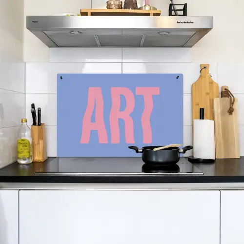 Art - Roze - Blauw Inductie beschemer met haakjes klein -sfeer2