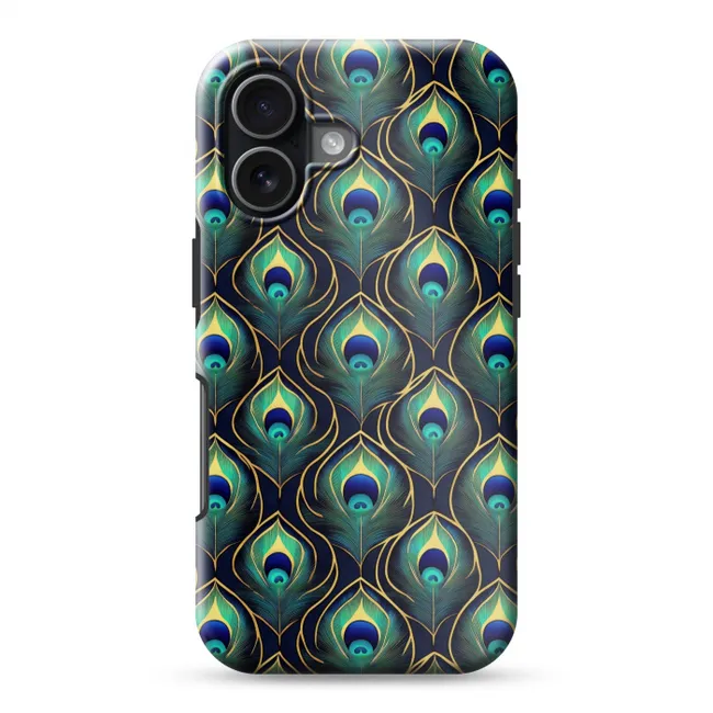 Telefoonhoesje Toughcase - Pauw - Veren - Groen