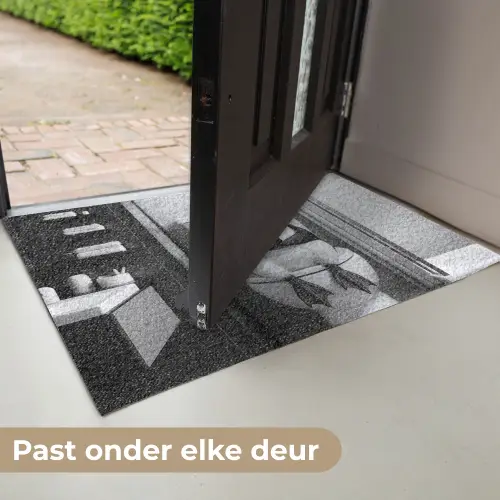 Pinguïn - Telefoon - Toilet - Zwart - Wit Deurmat klein -USP_NL