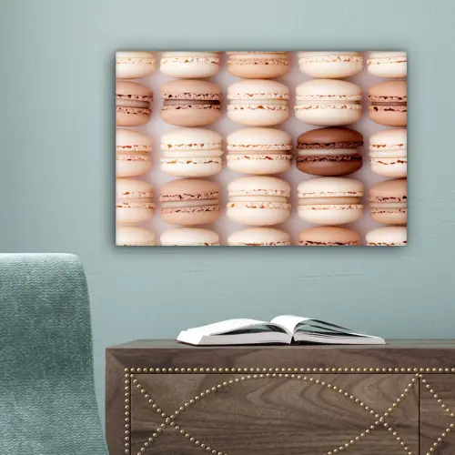 Macarons - Beige - Bruin canvas 2cm klein -sfeer4