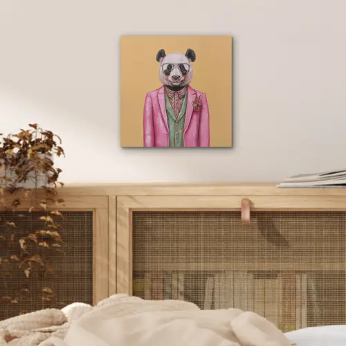 Panda - Pak - Zonnebril - Blauw aluminium wit klein -sfeer3