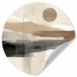 Minimalistisch - Landschap - Dimensie Wandcirkel behangsticker klein -3d