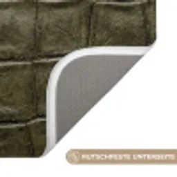 Krokodillenleer - Structuur - Groen Badmat klein -USP_AntislipDE