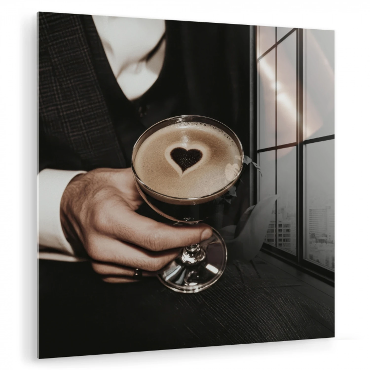Hartje - Cocktail - Espresso Martini - Hand plexiglas 5mm klein -zzzproduct_nieuw