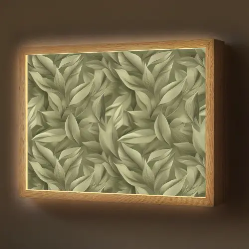 Bladeren - Modern - Groen Light Box met batterij (Wandlamp) middel 907 -z3d_website