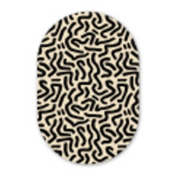 Abstract - Lijnen - Zwart Wandcirkel Ovaal Aluminium middel 839 -3d